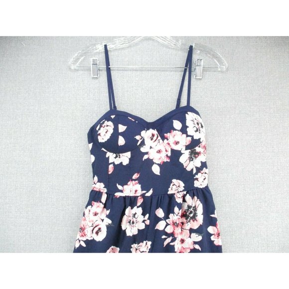 BOG Collective Jumpsuit Romper Womens Extra Small Blue Floral Built In Bra - Picture 2 of 10